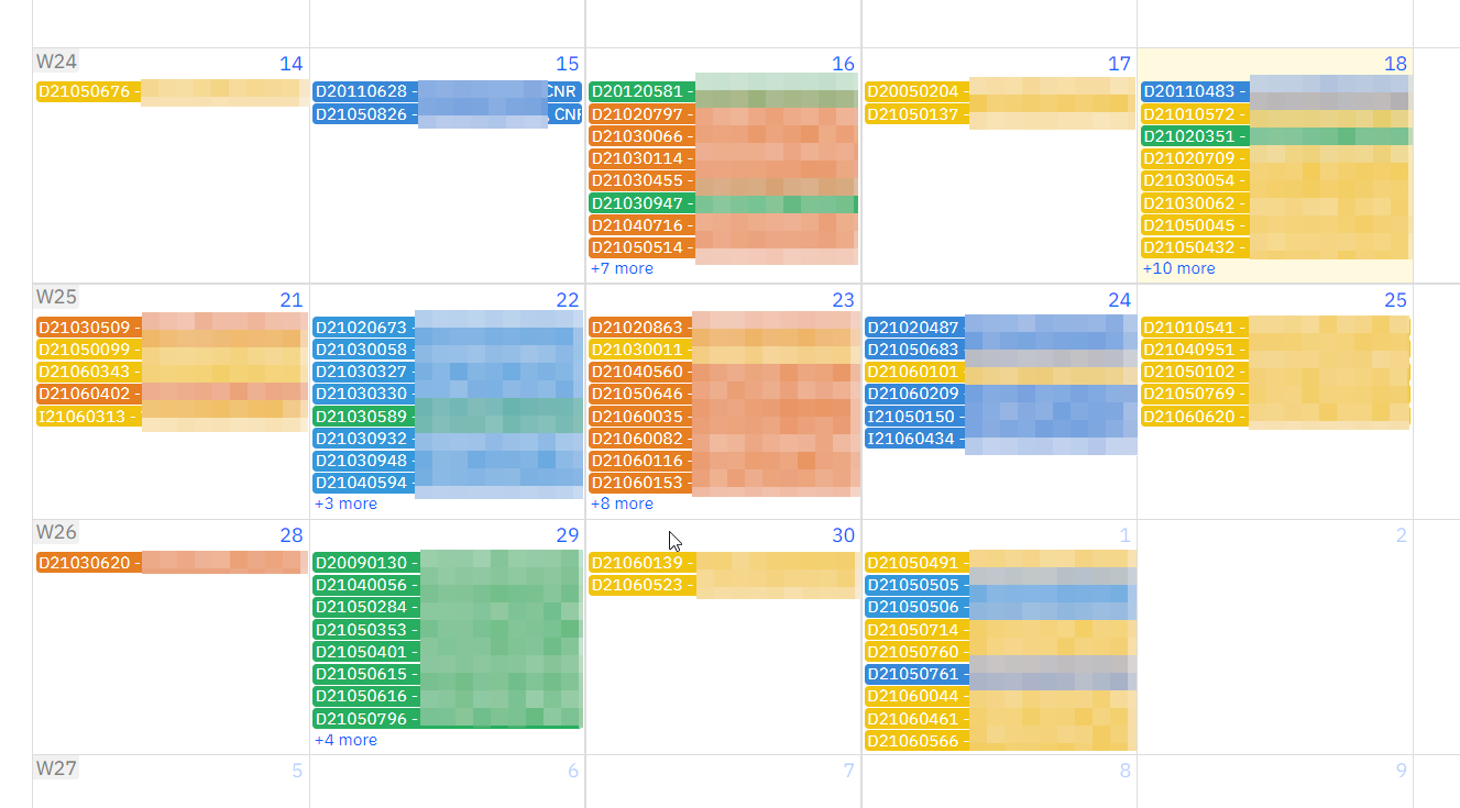 Apollo Intervention Schedule